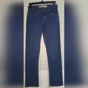 Levi's Performance Boys Denim Blue Jeans  Size 14 Slim Adjustable Waist Band